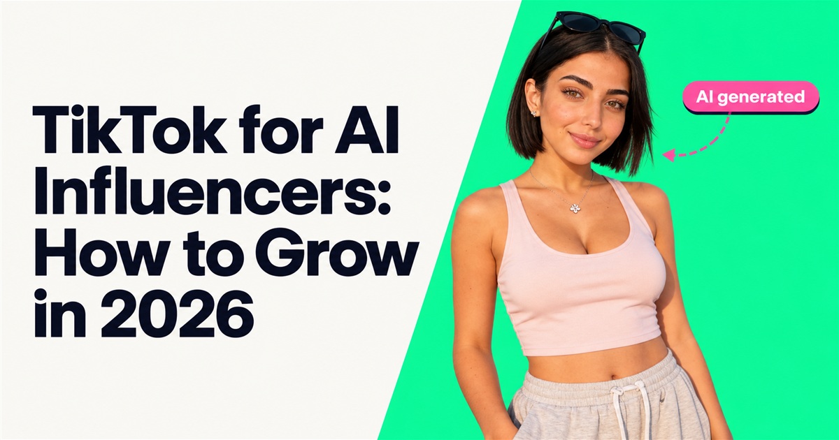AI influencer featured image for TikTok growth in 2026